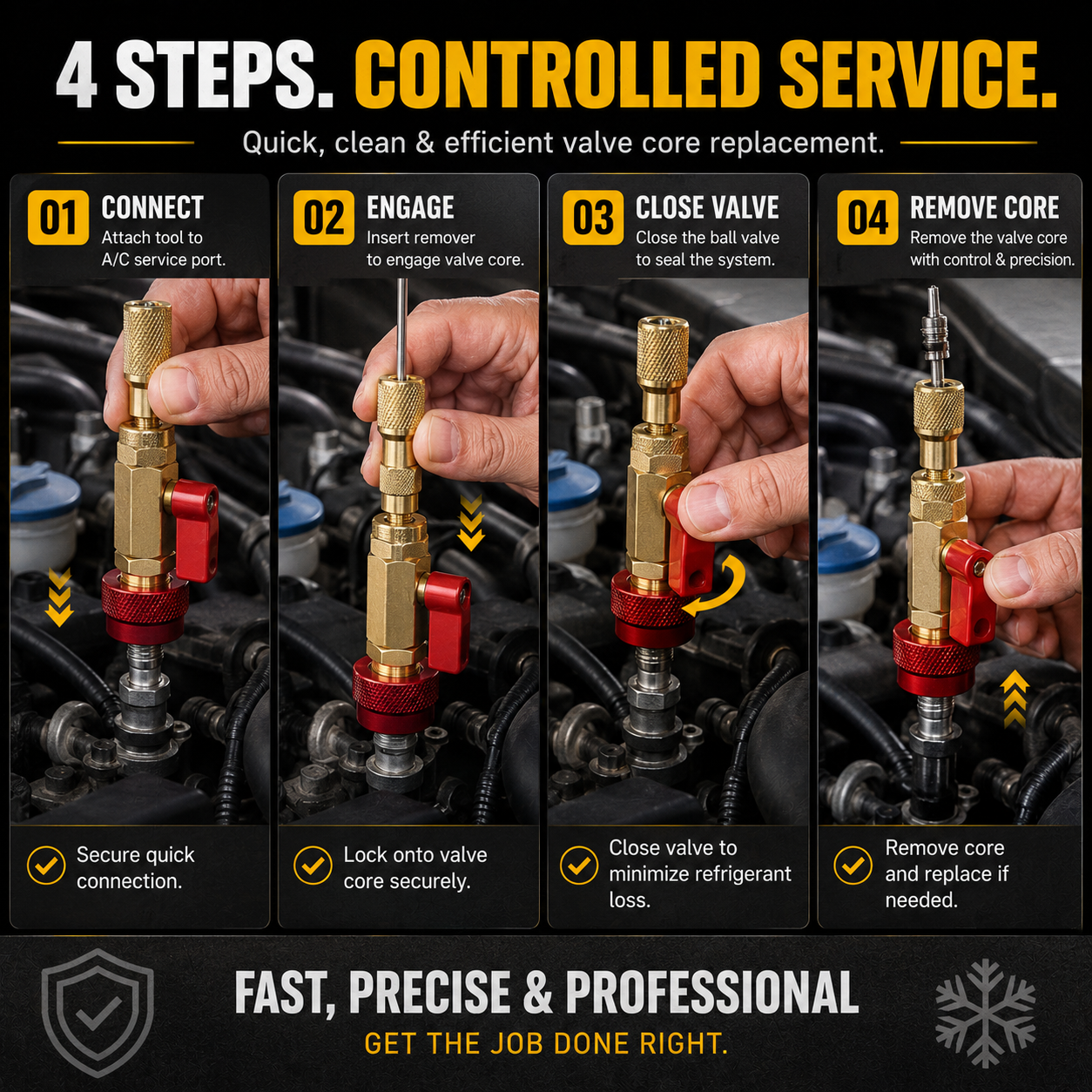 π§ R134A A/C Valve Core Remover & Installer Kit β Fast, Controlled A/C Service