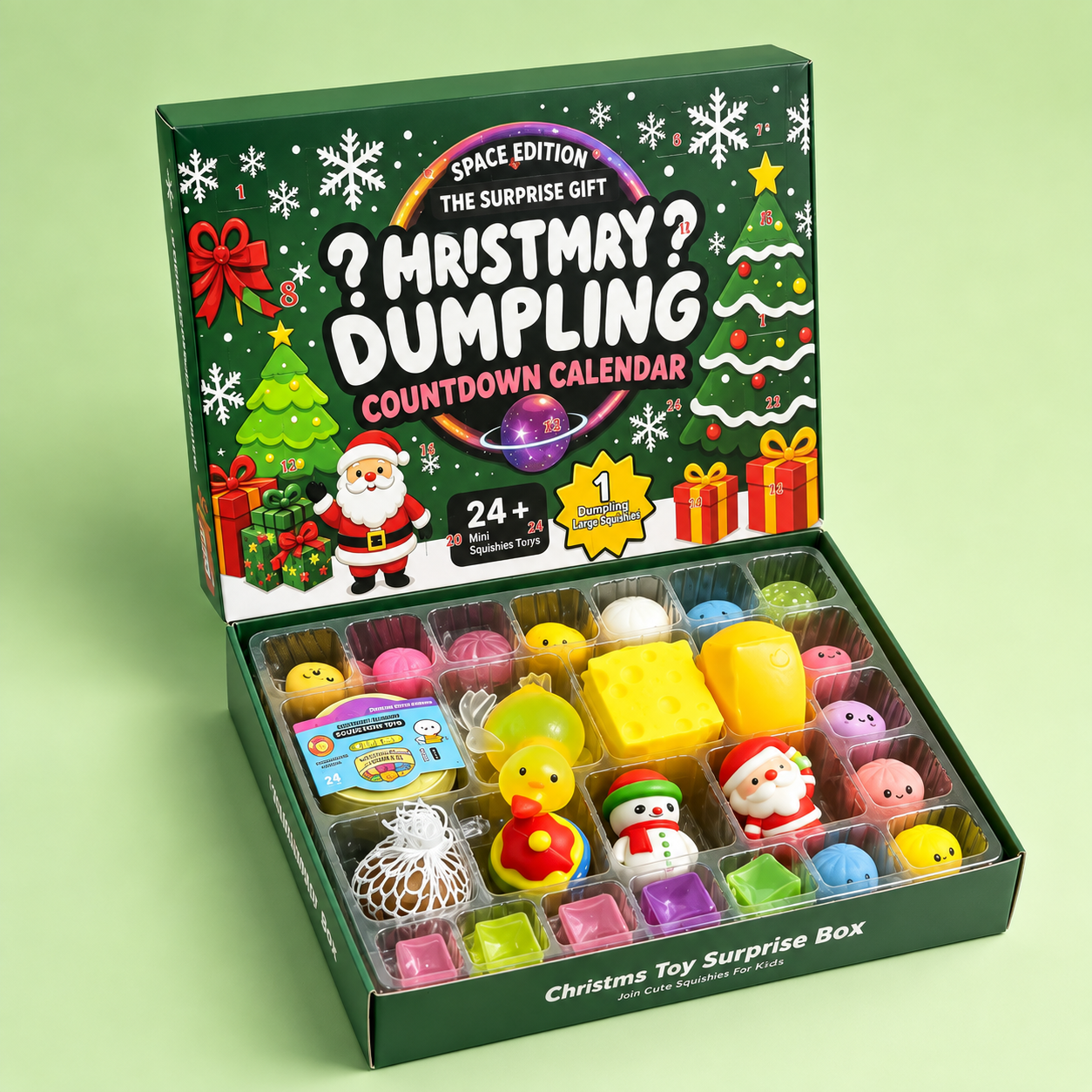 🎁 24 Days Holiday Squishy Advent Calendar – Halloween & Christmas Countdown Toys ✨