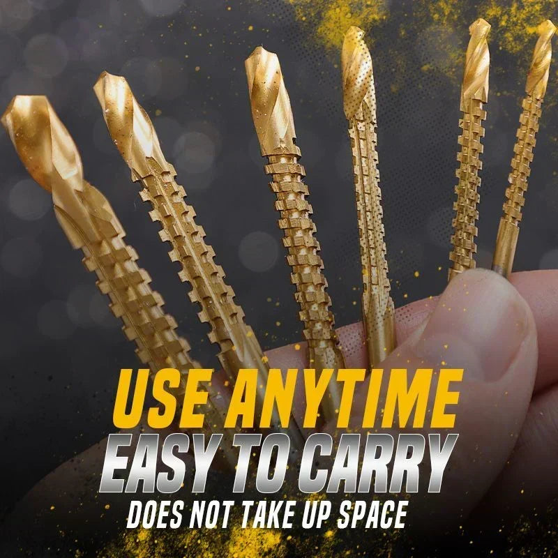 ๐ ๏ธ LIMITED-TIME 49% OFF! โจ Twist Drill Bit Set โ Titanium-Coated, Serrated, Multi-Material ๐ฉ