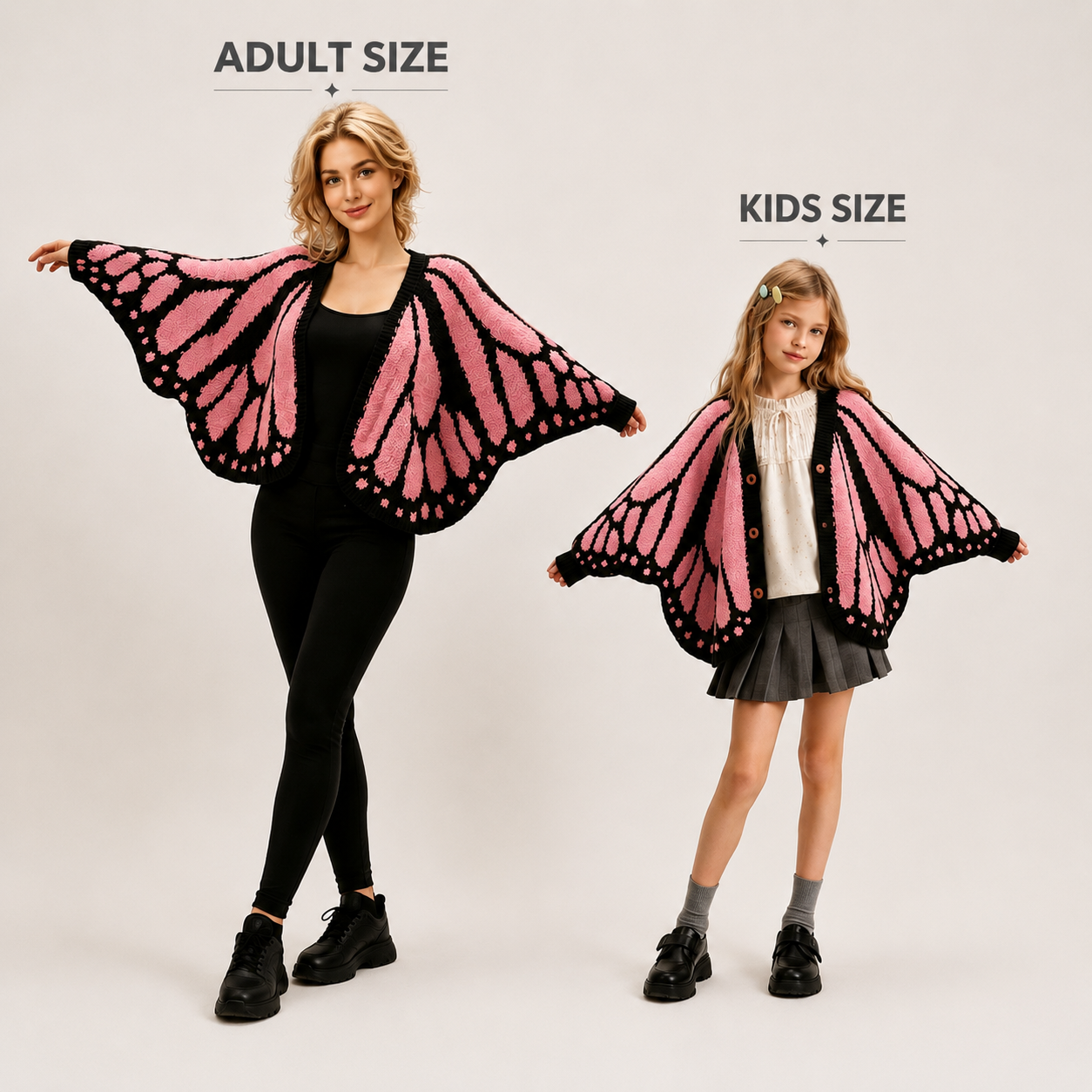 🦋 Butterfly Wing V-Neck Batwing Sleeve Knit Cardigan Sweater 🧥