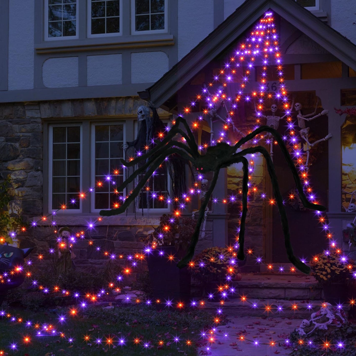 ๐ป Giant LED Spider Web With Spider ๐ท๏ธ Limited-Time Spooky Savings ๐