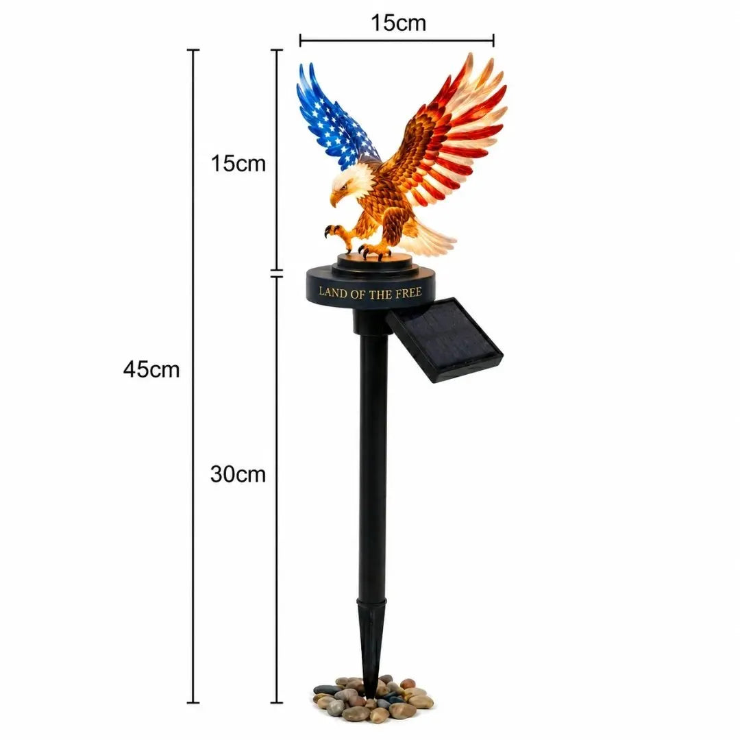 🔥Solar Eagle Garden Light – A Glowing Tribute to American Freedom(📦Buy 2 Free Shipping)
