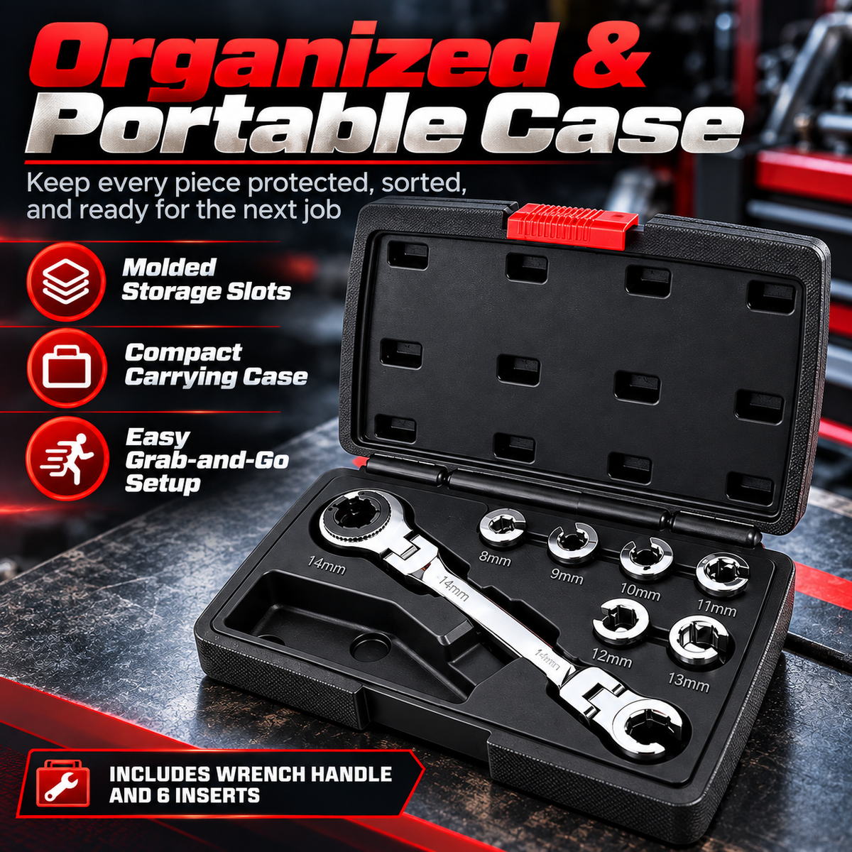 π§ 50% OFF Today! 7-in-1 Ratcheting Flare Nut Wrench Set for Tight Space