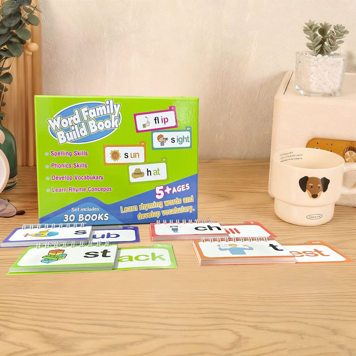 30 Hard-Cover Read-and-Rhyme Flip Books