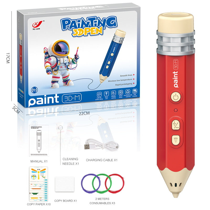 🖍️ 3D Paint Pen: Ergonomic Design, Smooth Drawing, Perfect DIY Gift for Kids