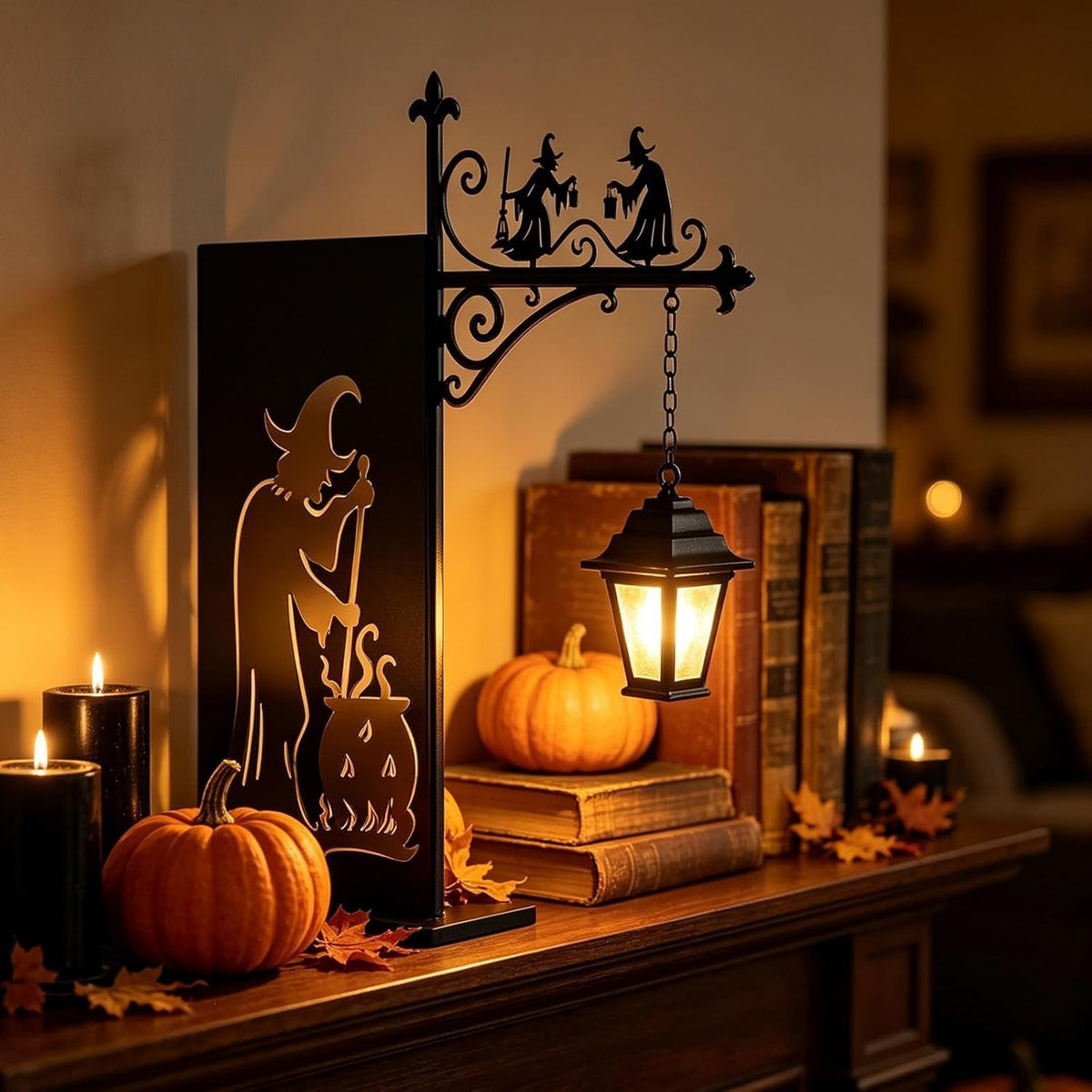 Vintage LED Library Lantern π Cozy Bookshelf Light & Gift For Book Lovers