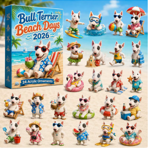 🎄Last Day 49% OFF –✨Everyday Bull Terrier Advent Calendar 2026 - 24-Day Festive Countdown