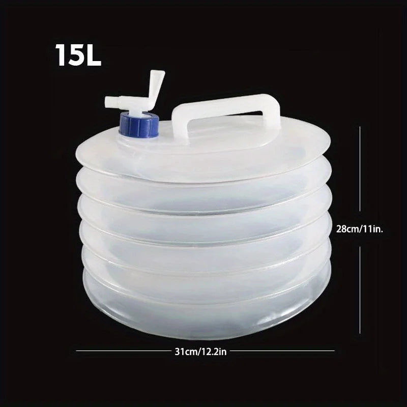 Water Bucket with Faucet Lightweight Foldable Water Bucket Reusable Camping Equipment for Outdoor, Trip