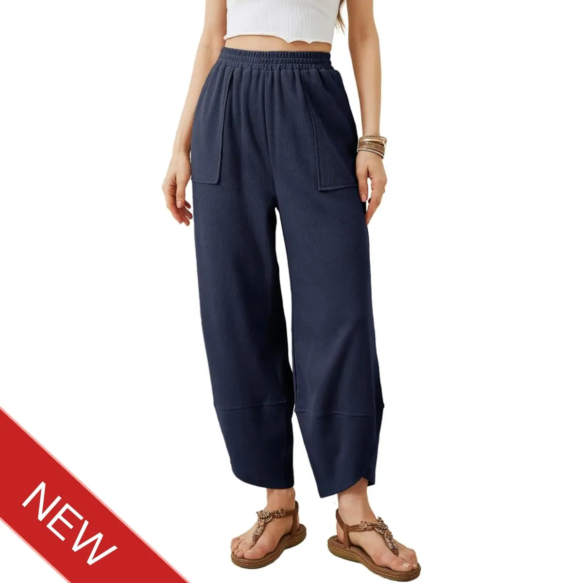 Women’s Baggy Wide Leg Pants Casual Lounge Palazzo Trousers Summer Style