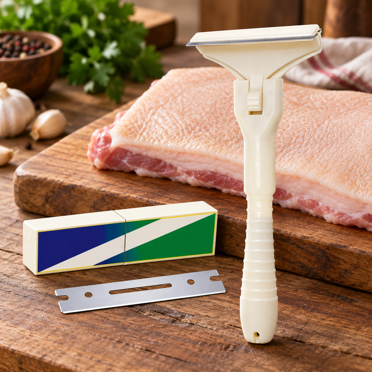 Stainless Steel Meat Scraper β Easy Fat & Fascia Removal Tool for Beef & Pork πͺβ¨