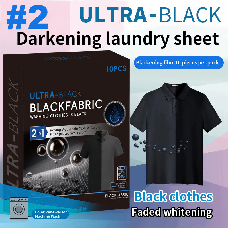 π€ Black Clothing Color Refresh Sheets β Easy Wash Fabric Darkening