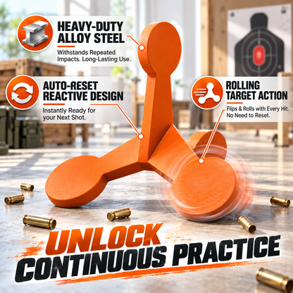 Spinning Shooting Target Thickened Flip Roller Thickened for Turns Automatically