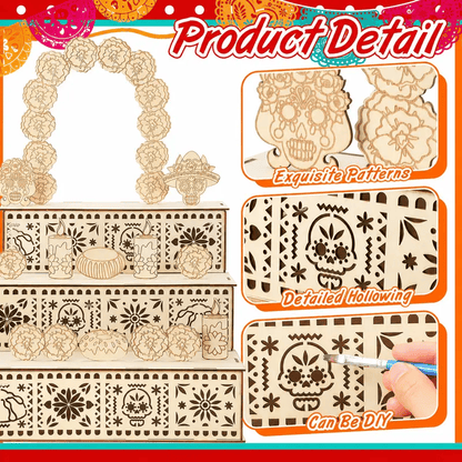 🎃🏵️Day of the Dead Wooden Altar Display Set(📦Buy 2 Free Shipping)