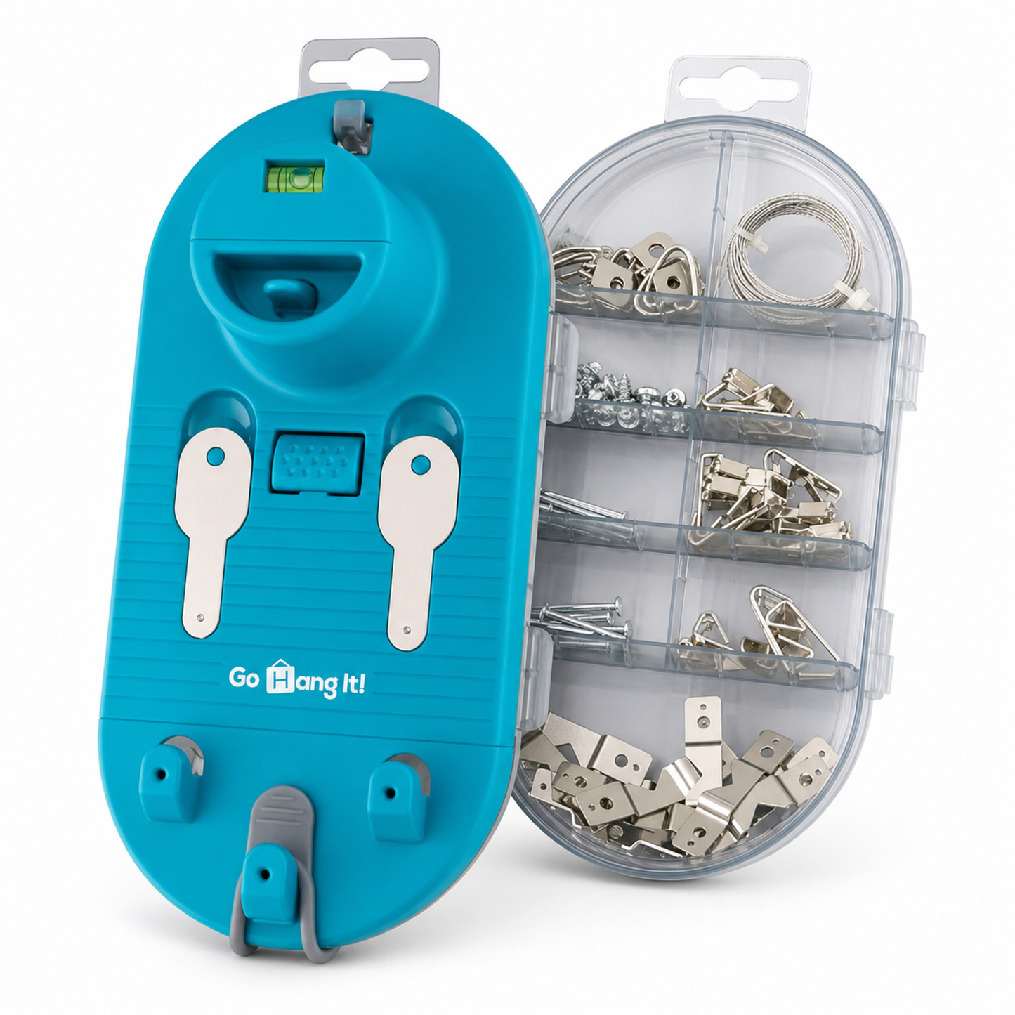 Go Hang It Pro - Picture Hanging and Leveling Tool with Case and Hardware Kit (85-Piece)