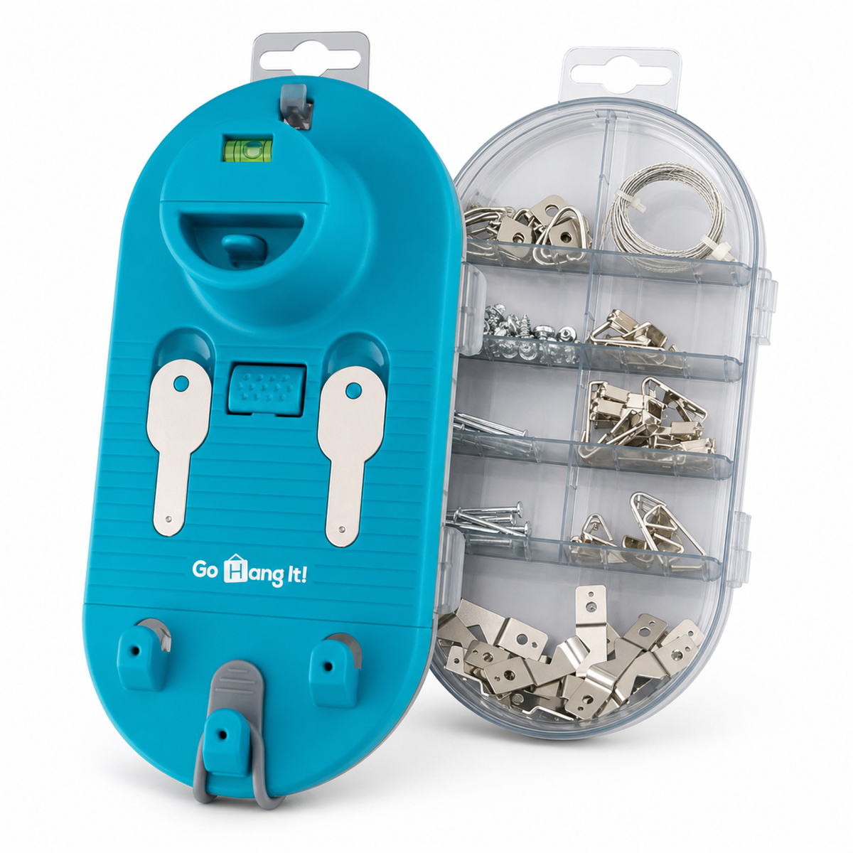 Go Hang It Pro - Picture Hanging and Leveling Tool with Case and Hardware Kit (85-Piece)