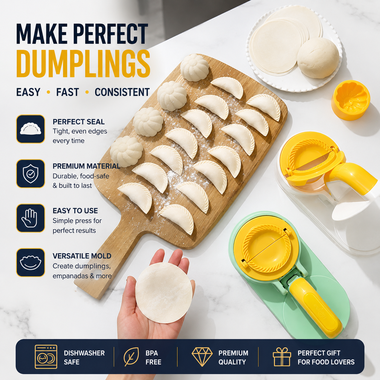 Household Kitchen Multi-function For Pressing Dumpling Wrapper Devices Kitchen Gadgets
