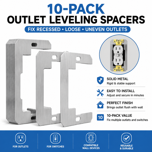 🛠 Outlet Repair Spacers – Easy Fix for Loose, Crooked & Recessed Outlets