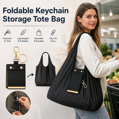 Foldable Keychain Storage Tote Bag for Women