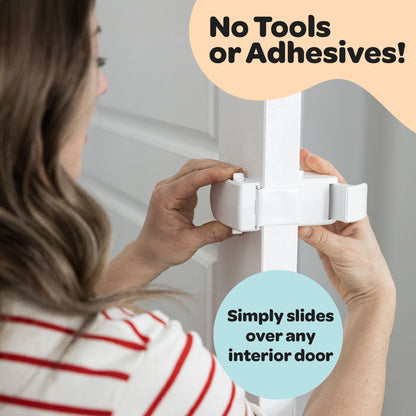 🔒 HugLock Child Safety Door Lock | Tool-Free No Drill Auto-Latching Childproof Latch