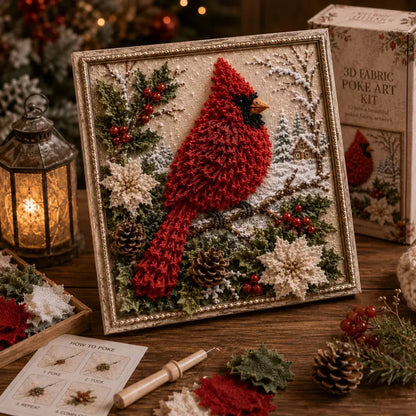 3D Christmas Fabric Poke Art Kit-Creative Christmas Decoration Gift for Adults
