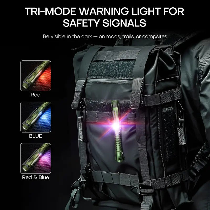 800-Lumen Rechargeable EDC Flashlight with Magnetic Base