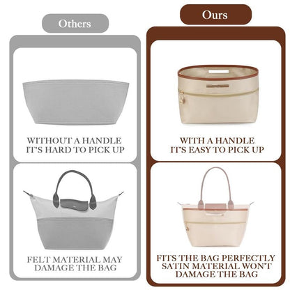 👜 Soft Satin Tote Organizer – Protect & Organize Your Favorite Handbag✨