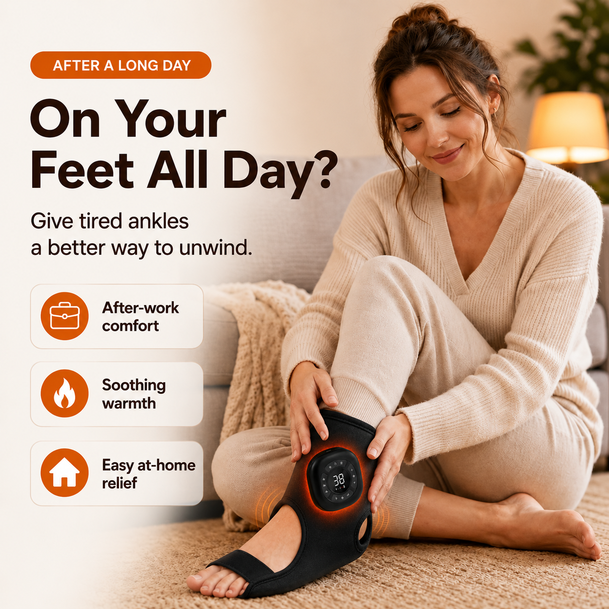 Heated Foot & Ankle Compression Massager