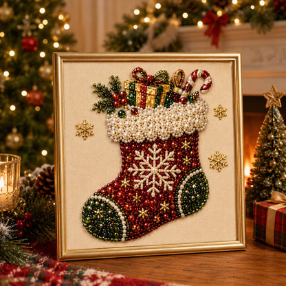 🎄 DIY Christmas Pearl Diamond Painting Art Kit | Holiday Craft Decor