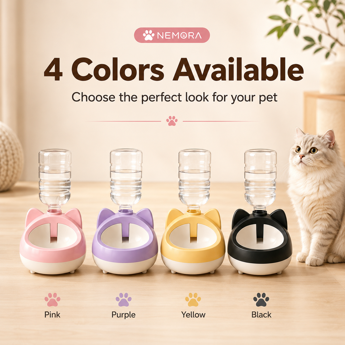 Gravity Pet Water Dispenser | Automatic Cat Water Bowl | No Electricity