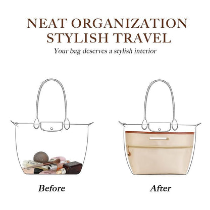 👜 Soft Satin Tote Organizer – Protect & Organize Your Favorite Handbag✨