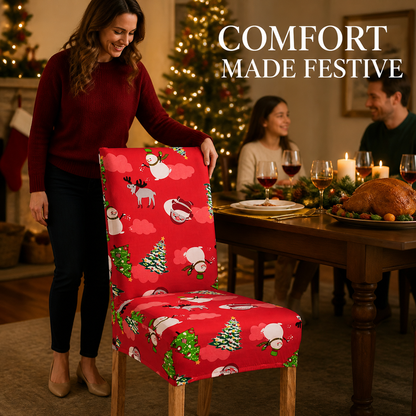 🎄Christmas High-Stretch Dining Chair Cover
