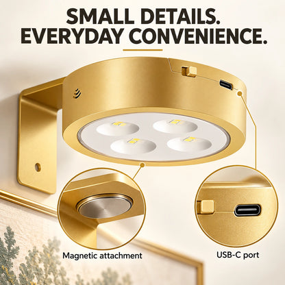 3-Pack Rechargeable Picture Lights for Wall