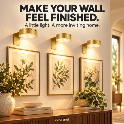 3-Pack Rechargeable Picture Lights for Wall