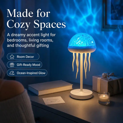 💡Jellyfish Lamps Projector RGB Night Lights - 7 Color Portable Bright Table Desk Lamp