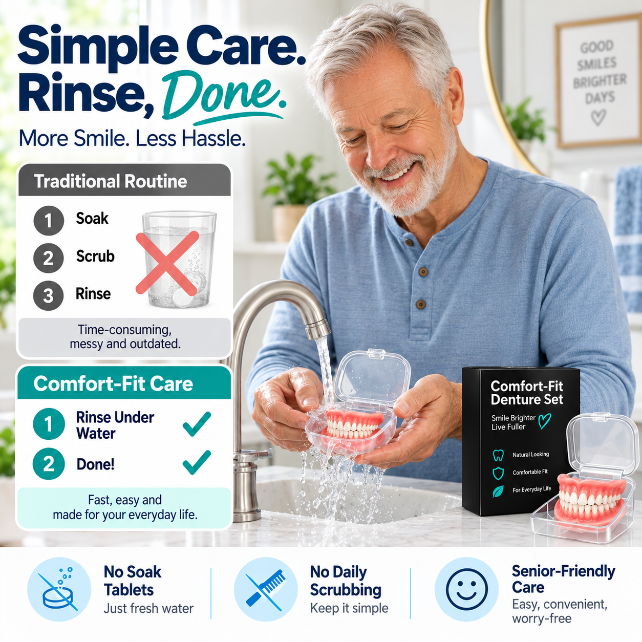 Dentist Recommendations-Comfort-fit decorative denture set