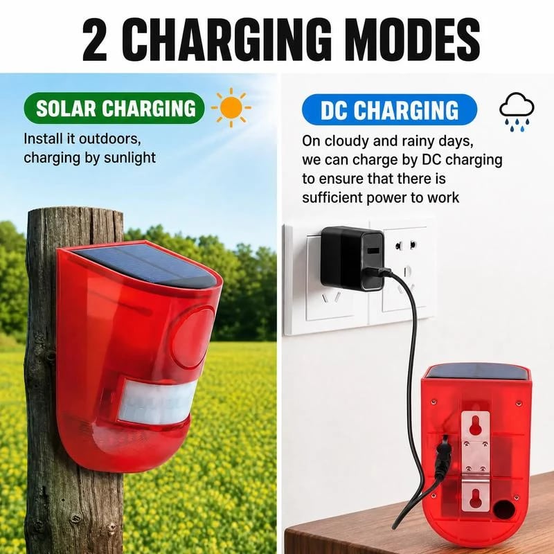 ⏰Limited Stock 49% OFF🛡️☀️Solar Ultrasonic Animal Scarer – 110° PIR sensor, detects up to 8m – Keeps gardens safe from pests & wildlife