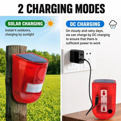 ⏰Limited Stock 49% OFF🛡️☀️Solar Ultrasonic Animal Scarer – 110° PIR sensor, detects up to 8m – Keeps gardens safe from pests & wildlife