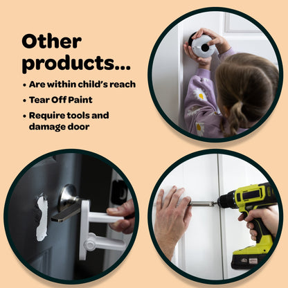 🔒 HugLock Child Safety Door Lock | Tool-Free No Drill Auto-Latching Childproof Latch