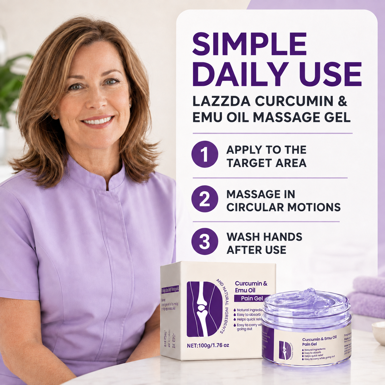 Curcumin & Emu Oil Pain Gel – 🏥Backed by US Osteopathic Experts