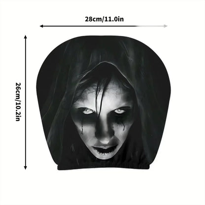 “Scary Face” Headrest Cover, Spooky-Style Stretchable Headrest Protector