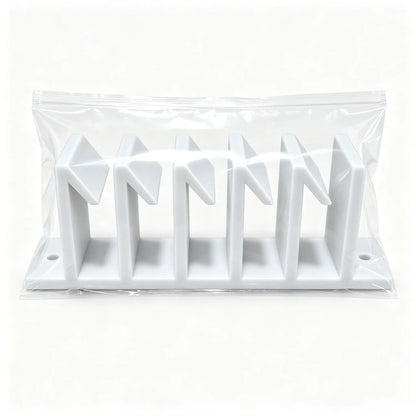 10-Slot Lid Organizer Hanging Rack, White - Kitchen