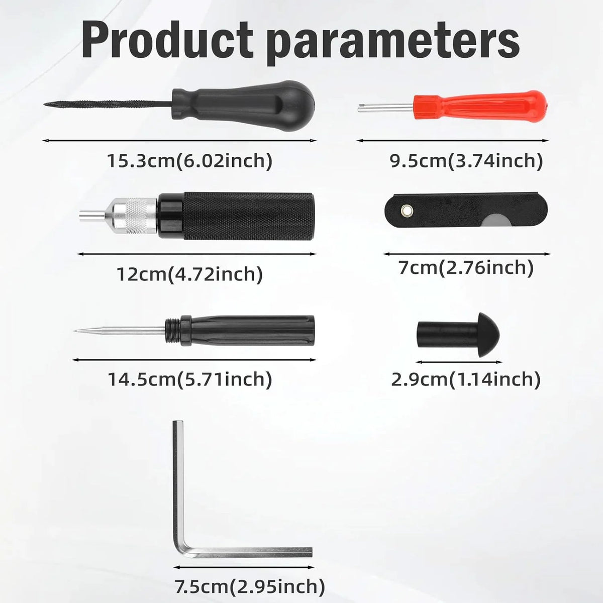 🔥 Mushroom Tire Repair Kit – Compact Roadside Puncture Tool Set