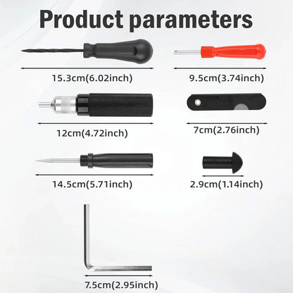 🔥 Mushroom Tire Repair Kit – Compact Roadside Puncture Tool Set