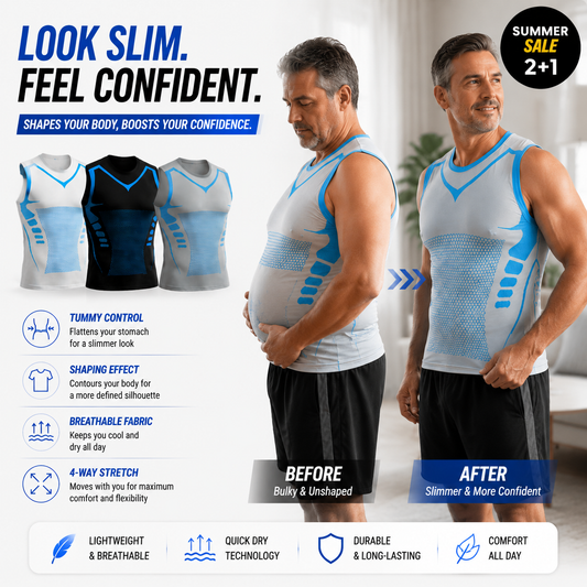 💪Men's Slimming Compression Vest | Posture Corrector Base Layer