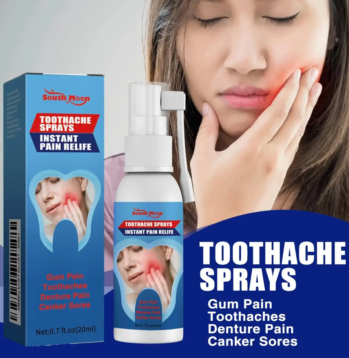 Oral Care Spray - Mouth Care Solution for Quick-Acting Toothache Relief