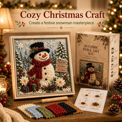 3D Christmas Fabric Poke Art Kit-Creative Christmas Decoration Gift for Adults