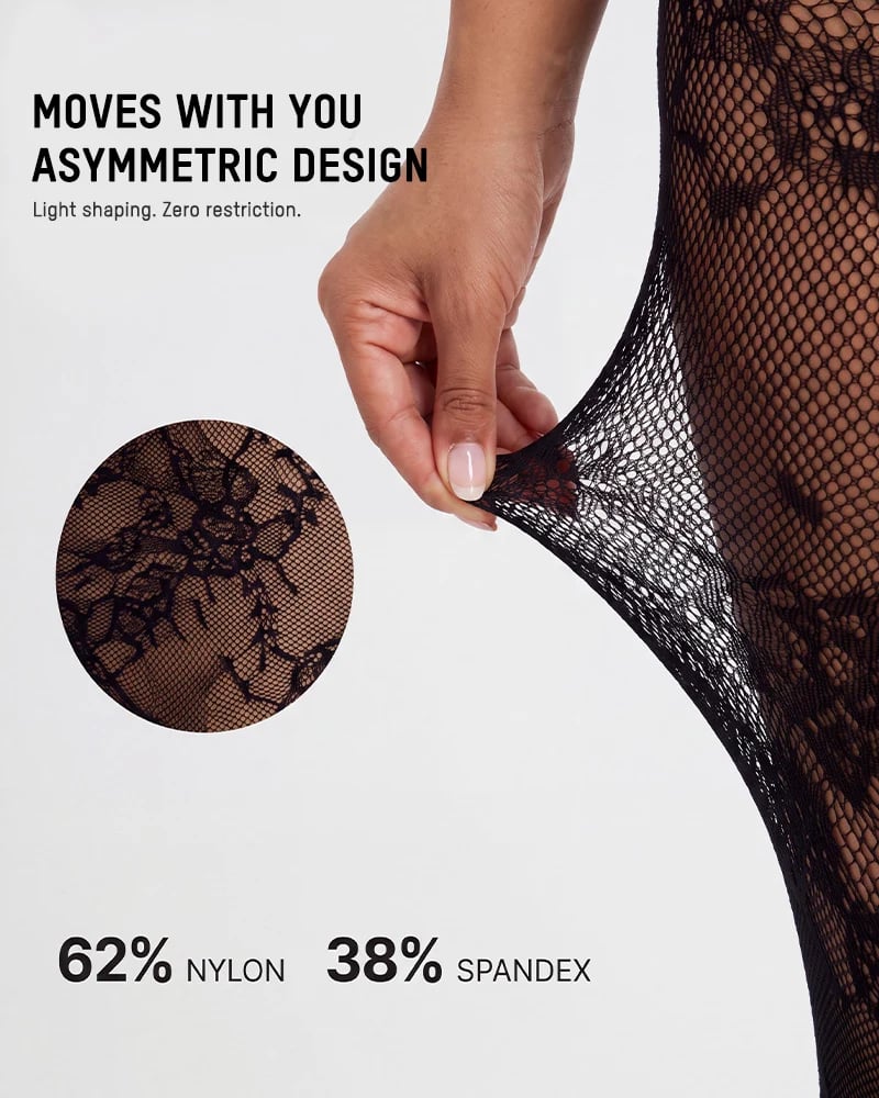 🔥 High-Waisted Floral Lace Shaping Tights