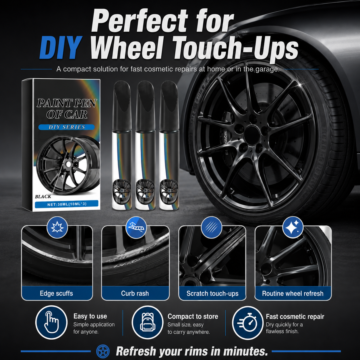 🔥Hot Sale 49% off🌟🖊️ Wheel Scratch Repair Pen