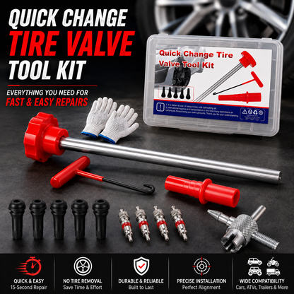🚗14-Piece Set Quick Change Tire Valve Tool Kit