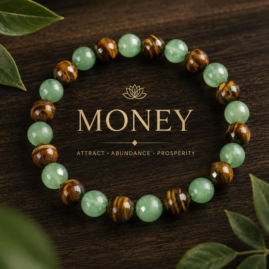 💰 Green Aventurine & Tiger Eye Bracelet for Luck, Confidence & New Beginnings